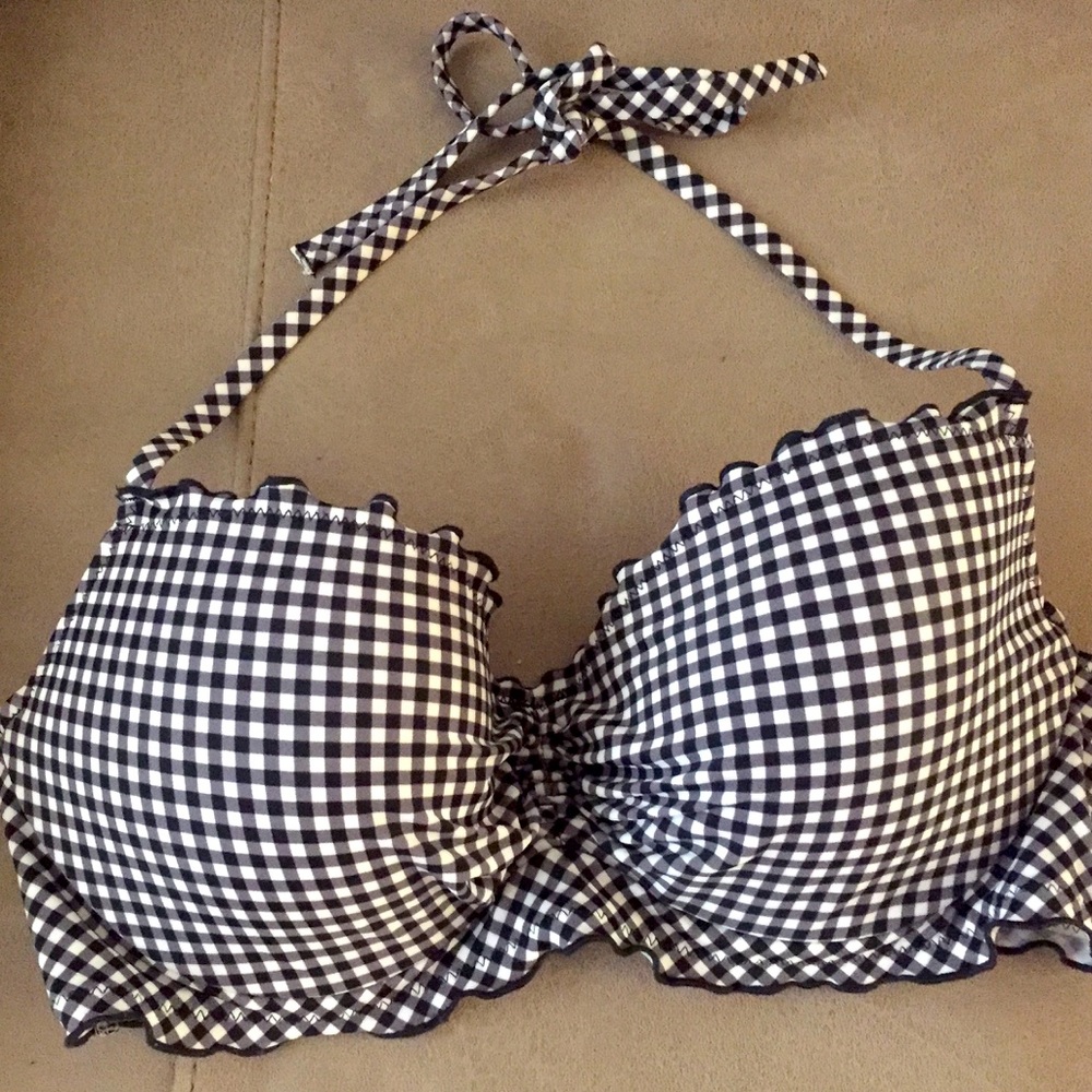 gingham bikini top